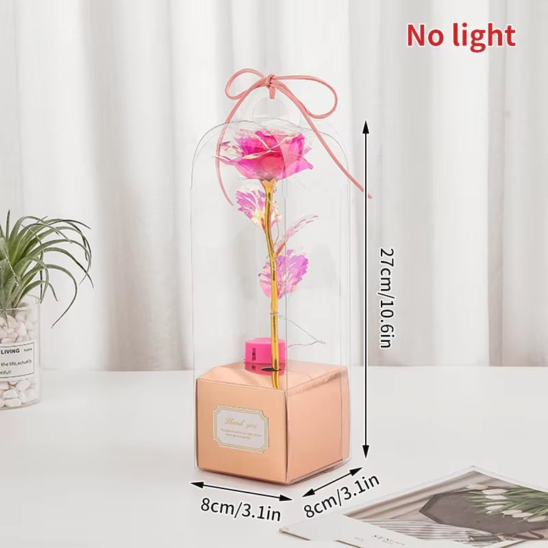 Rose Éternelle sous Cloche Lumineuse – Cadeau Romantique et Élégant - Mon1erAmour