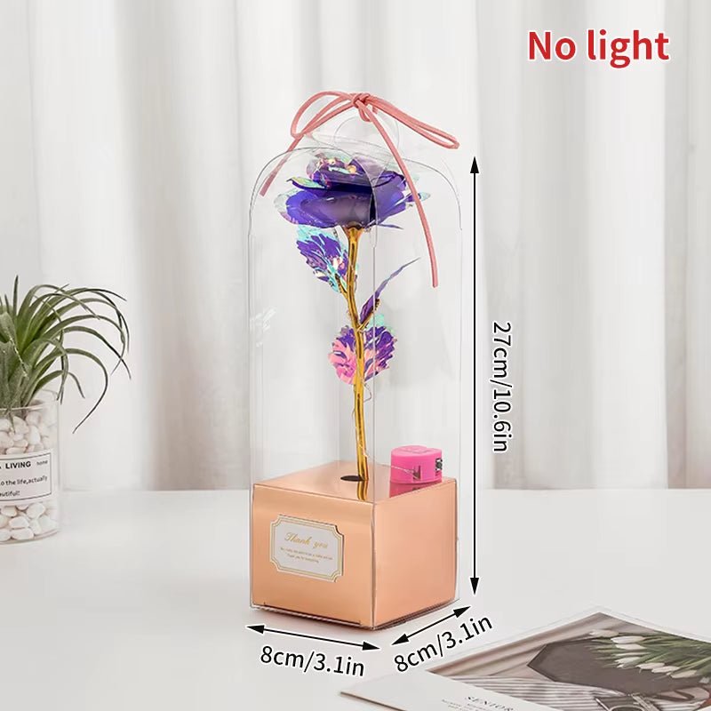 Rose Éternelle sous Cloche Lumineuse – Cadeau Romantique et Élégant - Mon1erAmour